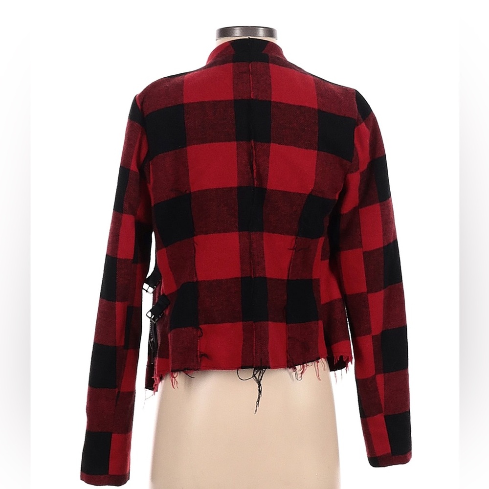 BB Dakota | Red Buffalo Plaid Light Coat + FREE scarf - Picture 3 of 9